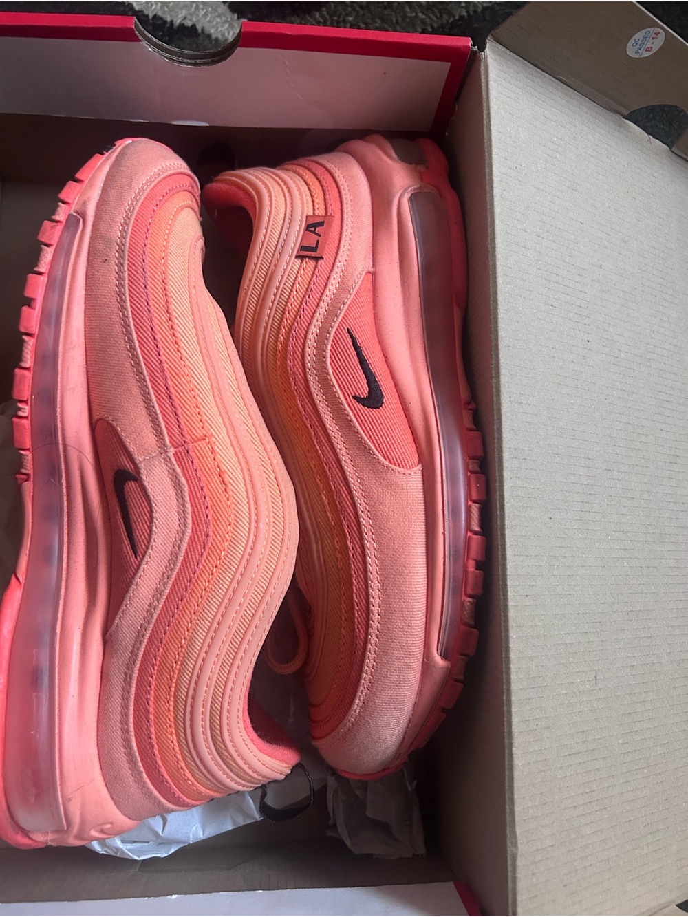 Nike Coral/Salmon Gradient Air Max 97 Sneakers